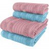 jogo de toalhas unique kit 4 toalhas jade rosa cha