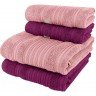 jogo de toalhas unique kit 4 toalhas roma rosa cha