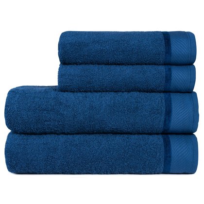 banho jogos de toalhas jogo toalhas banho 4 pecas eleganz 100 algodao azul marinho p 1616007951975