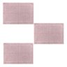 kit 3 toalhas de piso spazio rosa cha