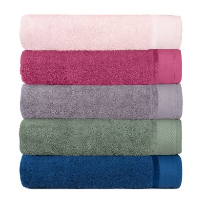 kit com 5 toalhas de banho eleganz